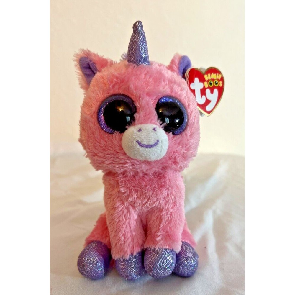 Ty Beanie Boos MAGIC Pink Unicorn Glitter Eyes 6"  With Tags Retired